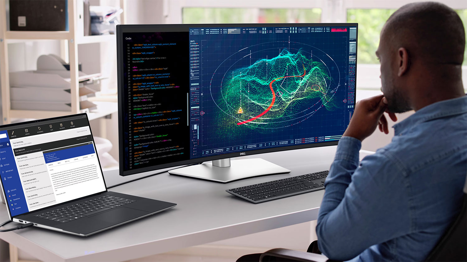 Dell UltraSharp 39.7" 2160p HDR 120 Hz Curved Thunderbolt Hub Monitor