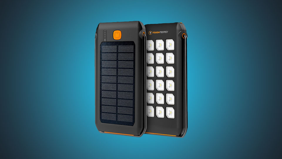 ToughTested 10,000mAh Solar Charger IP44 Waterproof Rugged Power Bank ToughTested 10,000mAh Solar Charger IP44 Waterproof Rugged Power Bank