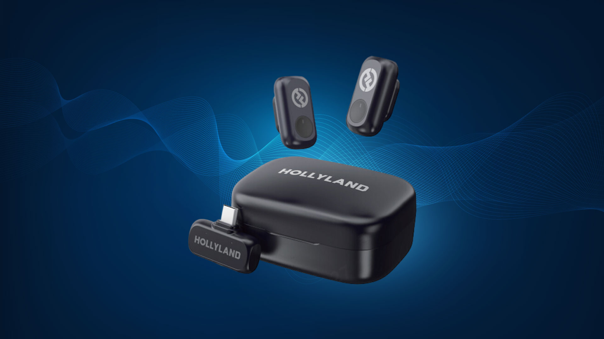 Hollyland LARK A1 Duo 2-Person Wireless Microphone System with USB-C Connector for Mobile Devices