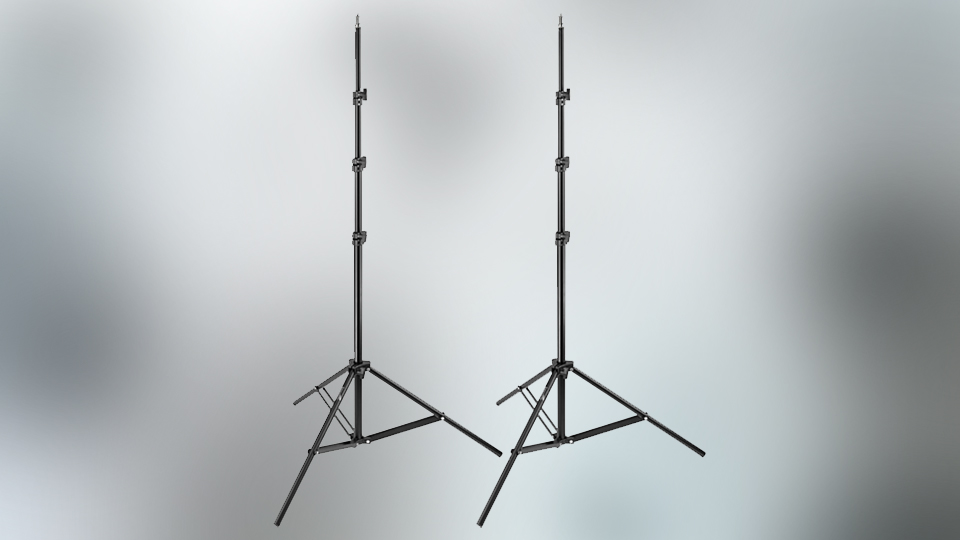 Impact 8' Air-Cushioned Light Stand Kit (2-Pack)