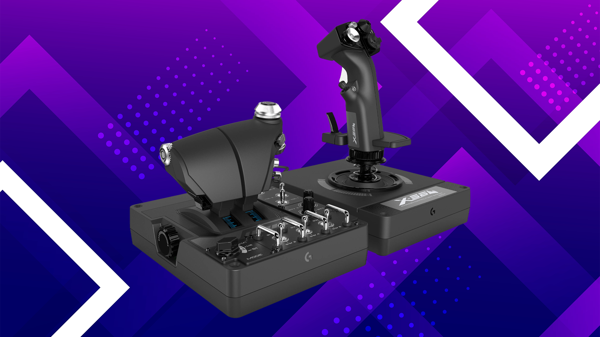 Logitech G G X56 H.O.T.A.S RGB Throttle &amp; Stick Simulation Controller