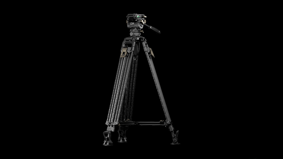 Tilta 75mm Cine Fluid Head with 2-Stage One-Touch Carbon Fiber Tripod System