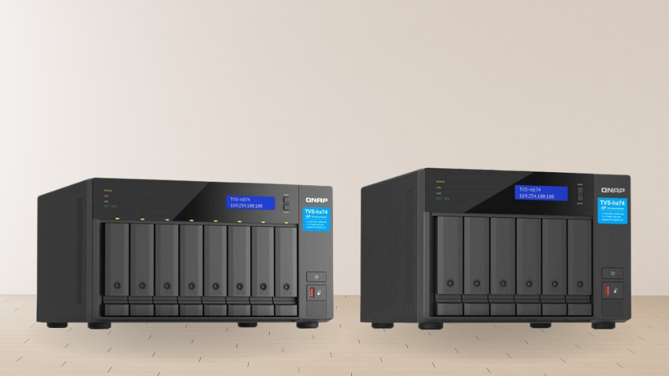 QNAP TVS-h874 8-Bay NAS Enclosure and QNAP TVS-h674 6-Bay NAS Enclosure