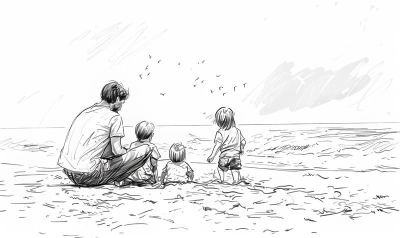 A sketch of a scene, similar to a storyboard can suffice. This doesn't need to be as detailed as the example above, but it should serve as a guide to your composition or blocking.
