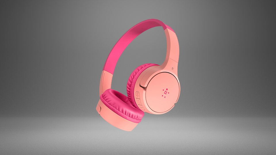 Belkin SoundForm Mini On-Ear Wireless Headphones for Kids (Pink)