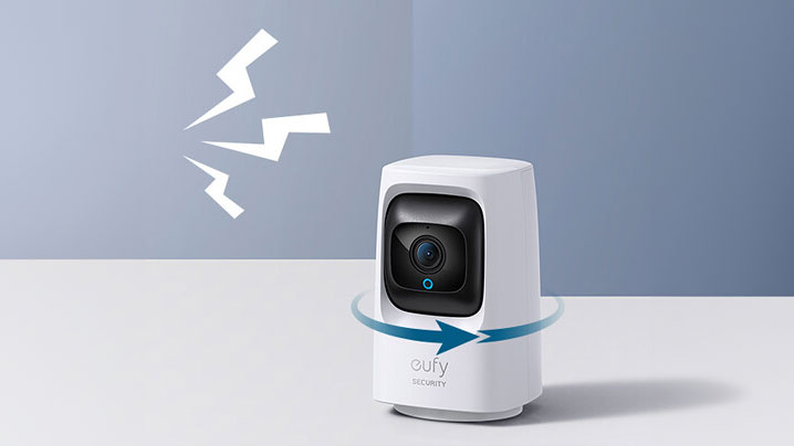eufy Security Solo IndoorCam P24 4MP Pan & Tilt Wi-Fi Security Camera with Night Vision