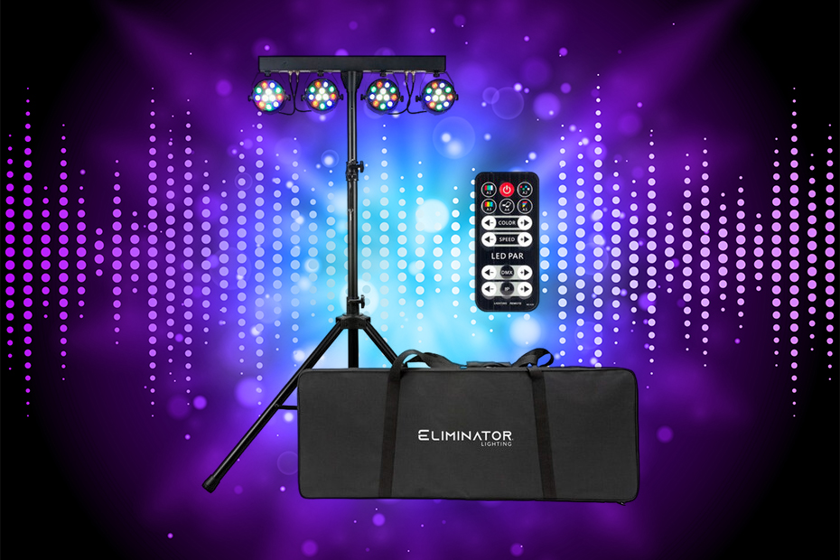Eliminator Lighting Mini Par Bar Portable Par Can Lighting System