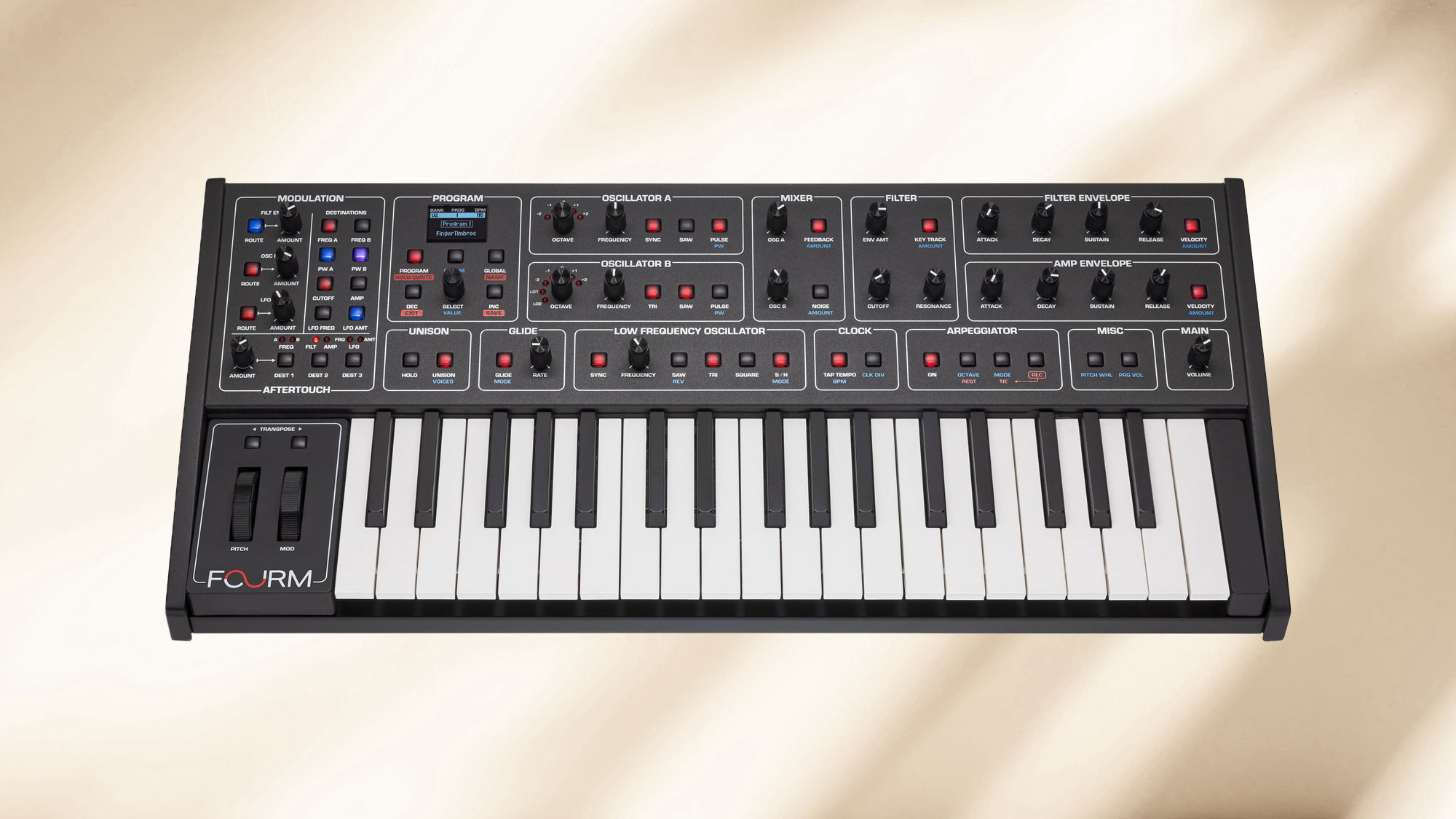 Sequential Fourm Compact 4-Voice Analog Poly Synthesizer