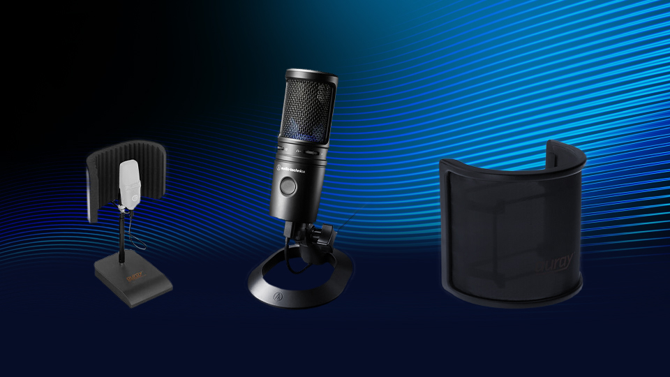 Audio Technica AT2020USB X Desktop Value Kit with Reflection Filter and Pop Screen