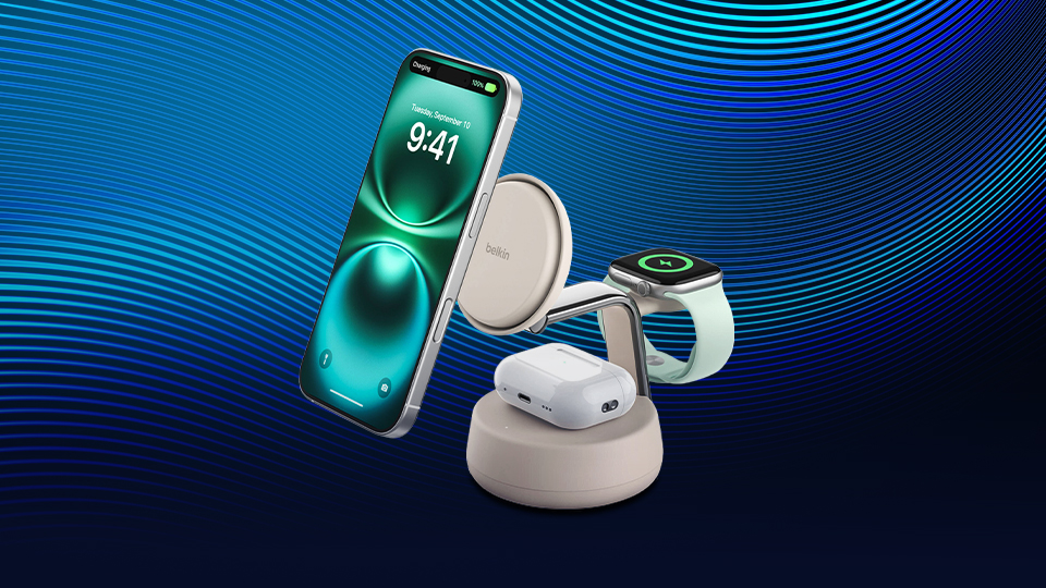 Belkin UltraCharge Pro 3 in 1 Qi2 25W Magnetic Charging Dock