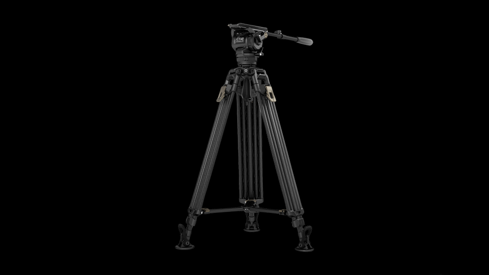Tilta CT12 75mm Cine Fluid Head With 2-Stage One-Touch Carbon Fiber Tripod System 