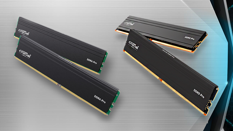 Crucial DDR4 and DDR5 Pro RAM kits