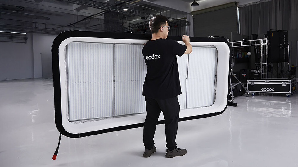 Godox KNOWLED AM1600R RGB Inflatable LED Light Mat Install