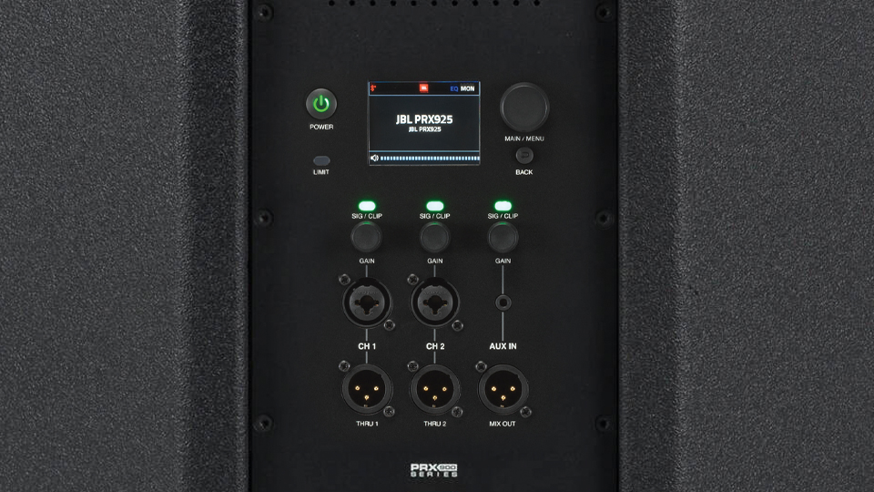 JBL PRX925 Rear Panel