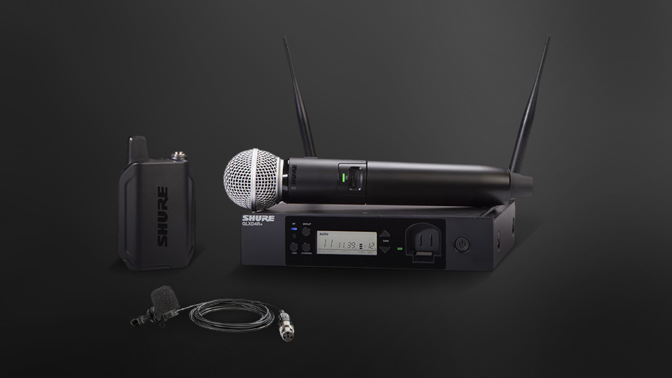 Shure GLXD24R+ 1 Person Wireless Combo Microphone Rack System