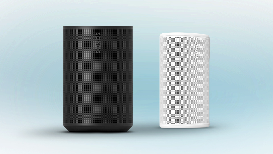 Sonos Era 100 SL and Sonos Play speakers