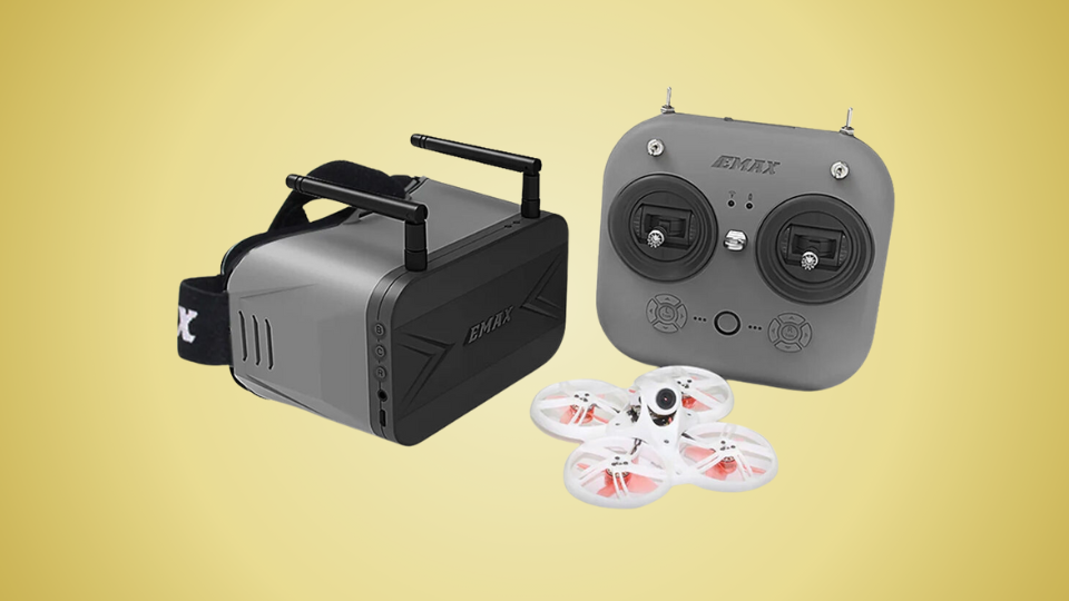 EMAX Tinyhawk III FPV Racing Drone with E8 Controller & T2 FPV Goggles 