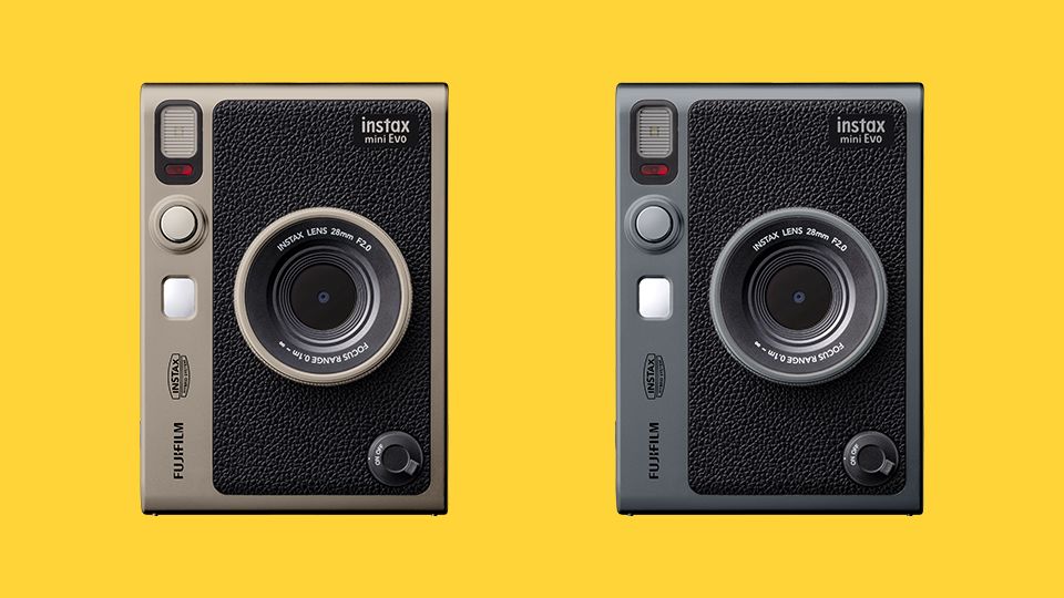 FUJIFILM’s INSTAX MINI EVO Limited Edition Hybrid Instant Camera in Titanium Gold and Dark Silver