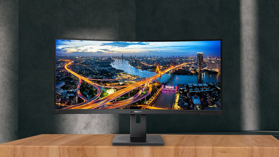 Philips 346B1C 34" 21:9 Curved USB Type-C Docking LCD Monitor