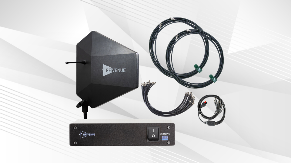 RF Venue Diversity Fin IPX Antenna & DISTRO5 HDR 5-Channel UHF Distribution System Bundle