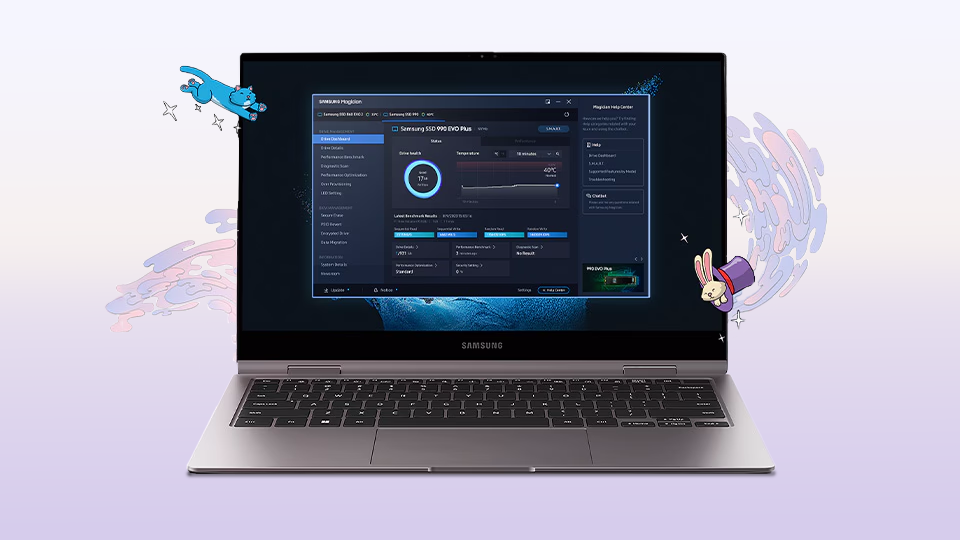 Stay up to speed with the latest firmware updates, extra encryption and continual monitoring of your drive health