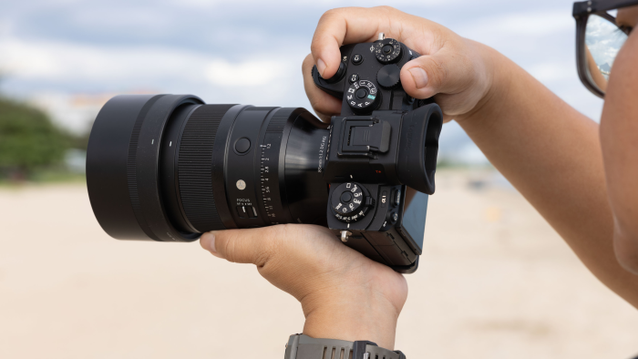 Sigma 85mm f/1.2 DG Art lens top of camera