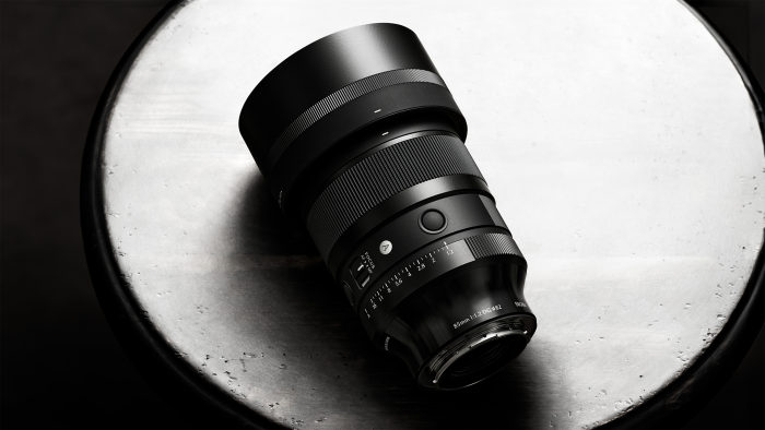 Sigma 85mm f/1.2 DG Art lens on display