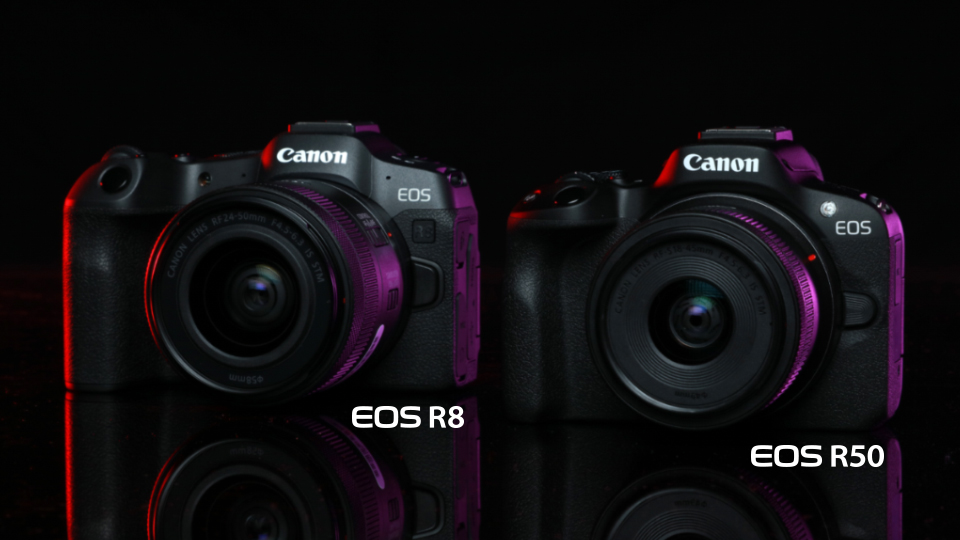 Canon EOS R8 and EOS R50 Mirrorless Cameras